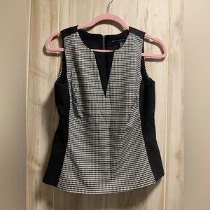 White House Black Market Houndstooth Top